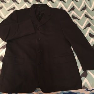 Carragia Black Wool Suit Jacket Sz L